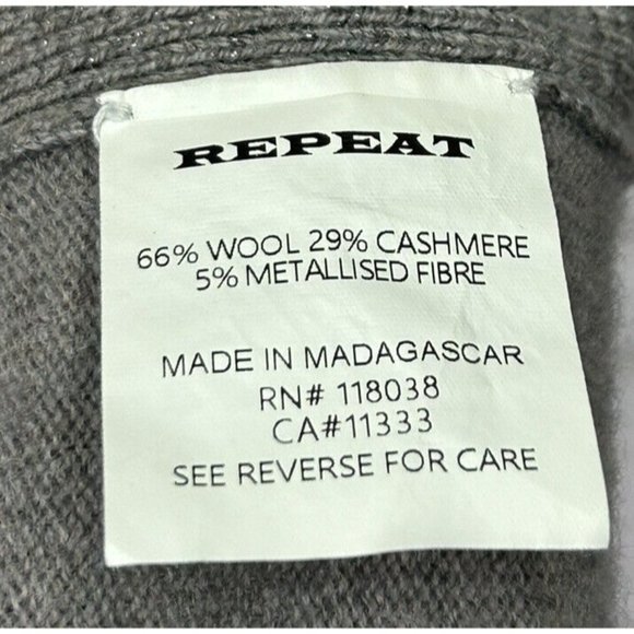 Repeat Women's Cashmere Blend Lilac/Gray Sweater‎ With Drawstring Sz EU 42 US Lg - Picture 6 of 9